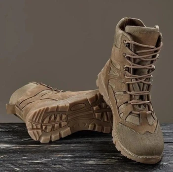 Берці перфоровані шкіряні всесезонні чоловічі Памір на мембрані, колір Койот, розмір 42