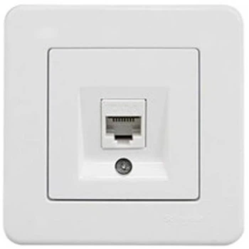 Компьютерная розетка Schneider Electric Leona RJ45 кат. 5Е UTP белая LNA4300121