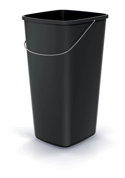 Смітник Prosperplast Compacta Q basic прямокутний 25л з металевою ручкою, чорний