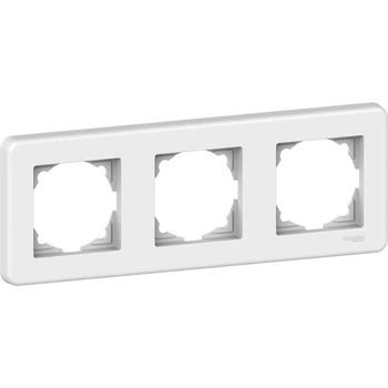 Рамка Schneider Electric Leona трёхместная горизонтальная белая LNA5800321