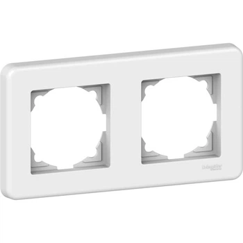 Рамка Schneider Electric Leona двухместная горизонтальная белая LNA5800221
