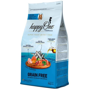 Беззерновой Корм для Взрослых Собак со Свежей Сардиной happyOne Mediterraneum Adult Dog Fresh Sardine 3 кг
