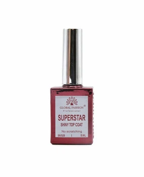 Топ без липкого шару Global Fashion Superstar Shiny Top Coat, 15 мл (антицарапка)