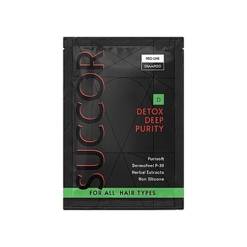 Детокс-шампунь для глибокого очищення - Succor Detox Deep Purity Shampoo (пробник) 10ml (1433438-25639124)