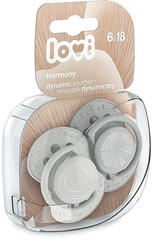 Пустышка силиконовая динамическая 6-18 месяцев "Harmony Boy", 2 шт. - Lovi (1297446-31097613)