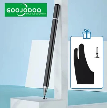 Универсальный стилус 2в1 GOOJODOQ 3 GEN с перчаткой и запасным наконечником Black