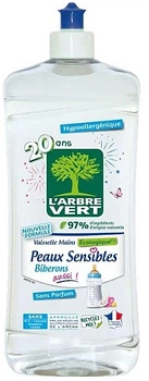 Екологічна рідина для миття посуду "Чуттєва шкіра" - L'Arbre Vert 750ml (1032971-1368466-2)