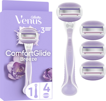 Станок для гоління жіночий (бритва) Venus ComfortGlide Breeze з 4 змінними картриджами (8700216895538)