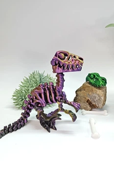 Подвижный скелет динозавра Велоцираптора Raptor (Раптор), игрушка антистресс, фигурка