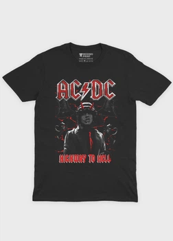Чоловіча футболка MODNO з рок принтом "AC/DC" L Чорний (TS001-004-2-518-F-BL-M)