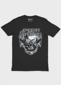 Чоловіча футболка MODNO з рок принтом "Avenged Sevenfold" M Чорний (TS001-004-2-545-F-BL-M)