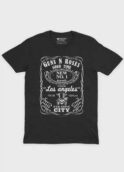 Чоловіча футболка MODNO з рок принтом "Guns N Roses" L Чорний (TS001-004-2-634-F-BL-M)