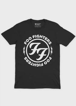 Чоловіча футболка MODNO з рок принтом "Foo Fighters" M Чорний (TS001-004-2-602-F-BL-M)