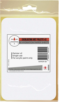 Аркуші паперу для вологої палітри RedGrass Hydration Paper Sheets for Painter v2 50 шт (7640207350145)