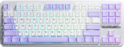 Клавіатура Aula F87 keycap KRGD Blue USB УКР, підсвітка, біла 297236