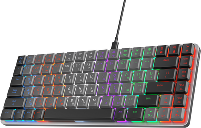 Клавіатура GamePro MK140R Red Swich Low Profile USB підсвітка, сіра 299286