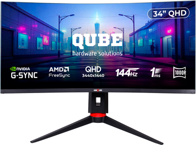 Монитор 34" QUBE Overlord C34UQ144
