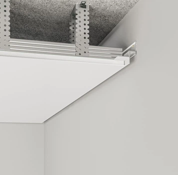 Профиль теневого шва 14 мм ProfiLuxe SVT-1412W (2500 мм) с каналом для LED-подсветки Белый