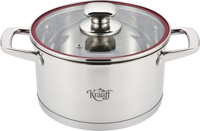 Кастрюля Krauff Prime Chef со стеклянной крышкой 20 см 3.7 л (26-238-040)