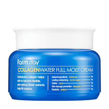 Крем колагеновий омолоджуючий для обличчя з квітковими екстрактами FarmStay Collagen Water Full Mois