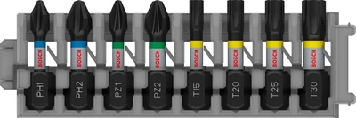 Набор ударных бит Bosch PRO Impact PH, PZ, Torx 25 мм, 8 шт (2608521U61)