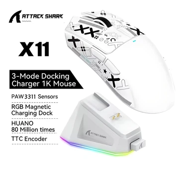 Ігрова бездротова миша Attack Shark X11 White