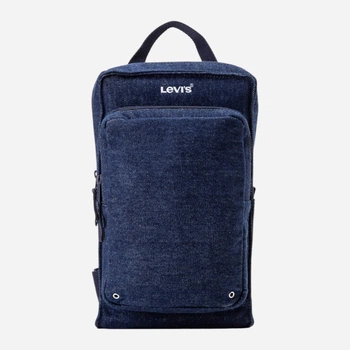 Сумка слинг через плечо мужская тканевая Levi's 413265741 Синяя (1159825071)