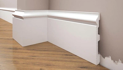 Плинтус Cezar Elegance 2000x117x14.5 Белый LPC22