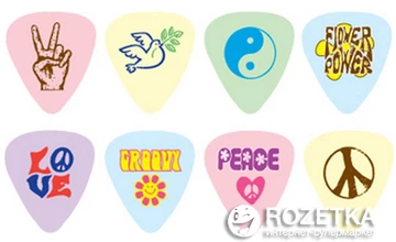 Медиаторы D'Andrea PL-HV Peace & Love Thin 72 шт (17-20-9-12)
