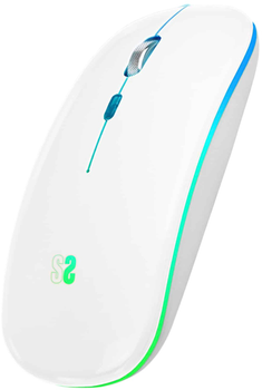 Мышь ​SUBBLIM Dual Flat LED Wireless White (SUBMO-LDFLAT2)
