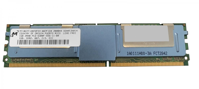 Модуль памяти для сервера Micron 1Gb 2Rx8 PC2-5300F-555-11-B1 (MT18HTF12872FDY-667F1D4) БУ