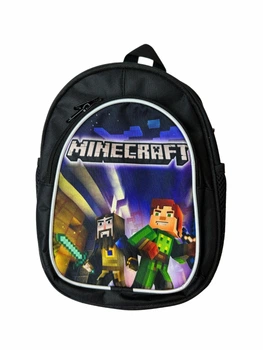 Рюкзачок дитячий Майнкрафт Minecraft до 6 рочків дві лямки для хлопчика з синім принтом