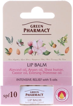 Бальзам для губ с 5 маслами - Green Pharmacy Lip Balm With 5 Oils SPF 10 3.6g (525077-29155391)