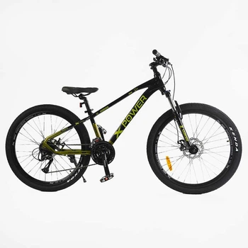 Велосипед Спортивный 26 дюймов Corso X-POWER PW-122 оборудование Shimano алюминиевая рама 13 дюймов 24 скорость. Black and Yellow (165855)