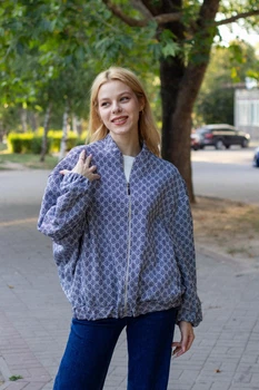Бомбер Thodami 12095248 One size Сіро-синій