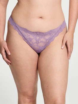 Трусики танга жіночі Victoria's Secret 882936233 M Бузкові (1159824637)