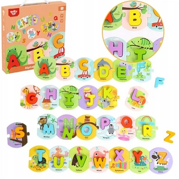 Вивчаємо букви алфавіту та слова Tooky TOY Puzzle 15063394104