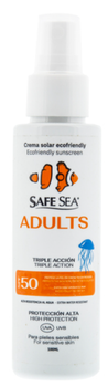 Spray przeciwsłoneczny Safe Sea Adulto Spf 50 100 ml (8437016027028)