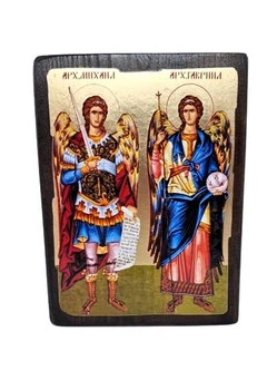 Икона Архангелы Михаил и Гавриил (на дереве) 170*230 мм