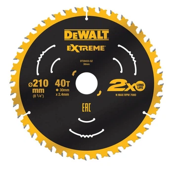 Пильный диск DeWALT EXTREME DT20433 для дерева диаметр 210 мм посадочное отверстие 30 мм
