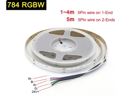 Светодиодная лента LEDTech 24В COВ RGBW 784д/м премиум. Цена за 1м.