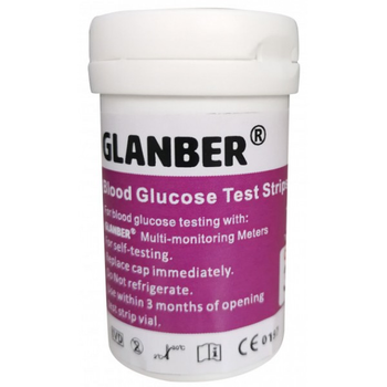 Тест-смужки для визначення рівня глюкози в крові для глюкометра GLANBER