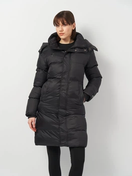 Куртка демісезонна подовжена з капюшоном жіноча Joma Explorer III 902046.100 S Чорна (8445954139901)