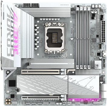 Материнська плата Gigabyte B860M AORUS ELITE WIFI6E ICE (LGA1851, Intel B860, PCI-Ex16)