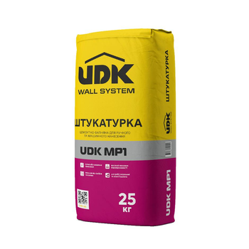 Штукатурка цементно-вапняна для ручного та машинного нанесення UDK MP1 25 кг