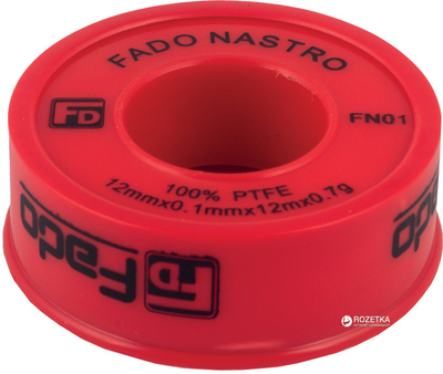 Фум-лента FADO для водопровода 12 x 0.1 мм x 12 м, FN01