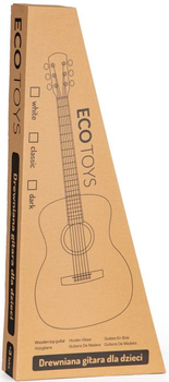 Gitara dla dzieci EcoToys duża klasyczna drewniana 6 strun (5903769979295)