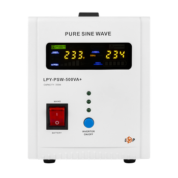 ИБП LogicPower LPY-PSW-500VA+ (350Вт) 5A/10A с правильной синусоидой 12В