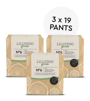 Эко подгузники-трусики премиум качества в крафте Lillydoo Green 6 размер (15 +кг) Box 3уп*19 шт