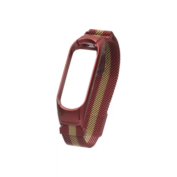 Ремінець для Xiaomi Mi Band 3/4 Milanese Loop Color Колір Red Gold